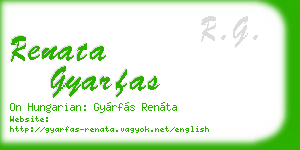 renata gyarfas business card